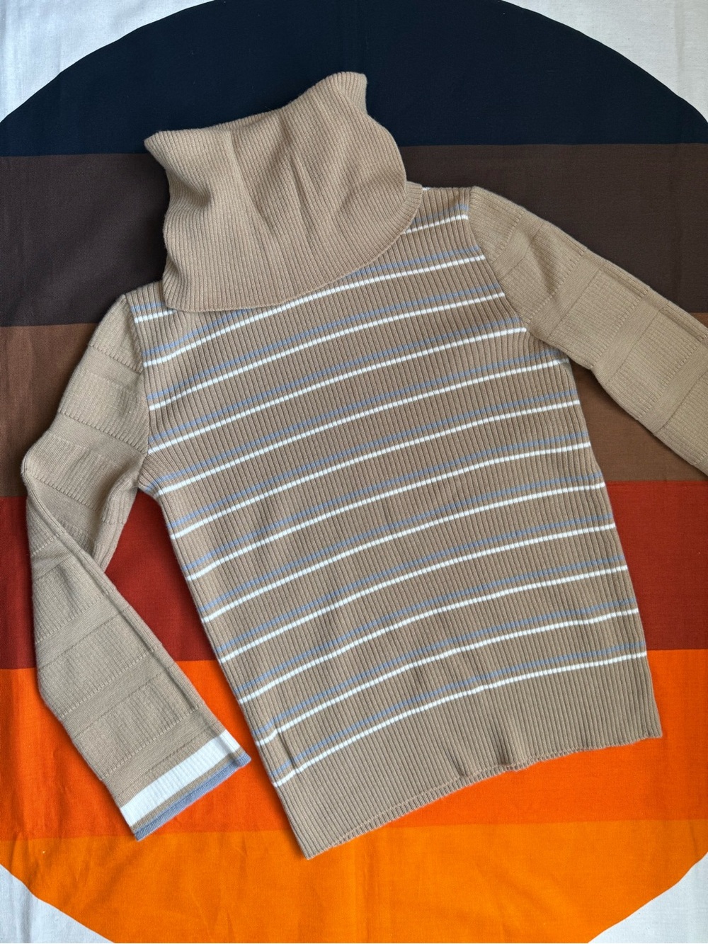 Vintage 1970s striped turtleneck